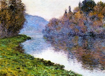  Monet Painting - Banks of the Seine at Jenfosse Clear Weather Claude Monet